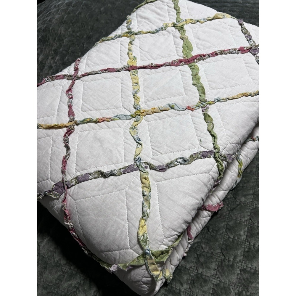 Laura Ashley Quilt Cottagecore Farmhouse Shabby Chic Boho Vintage Look (new)